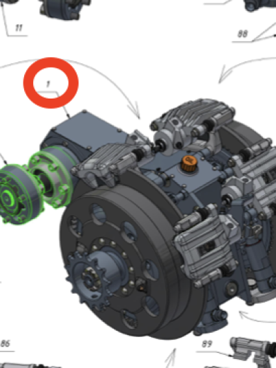 Steering mechanism for Sherp N (XT) refurbished 