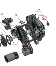 Sherp parts / Transmission / Steering friction mechanism / Nut